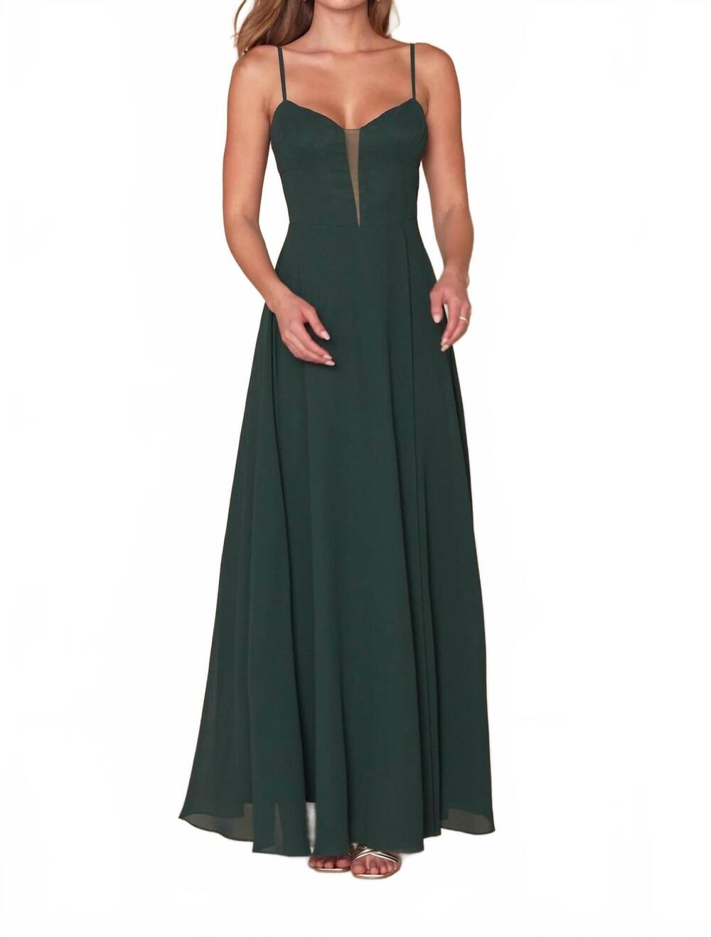 NEW LULUS stunning grace cutout a-line maxi dress in emerald green
